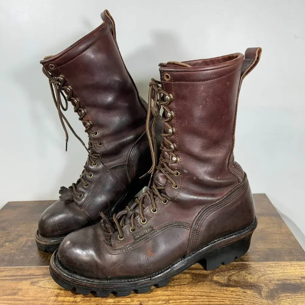 Hall's Mens 10.5 D 10” Waterproof Goretex Steel Toe Lineman Boots USA Made